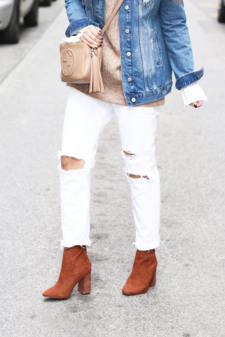 white ripped boyfriend jeans womens