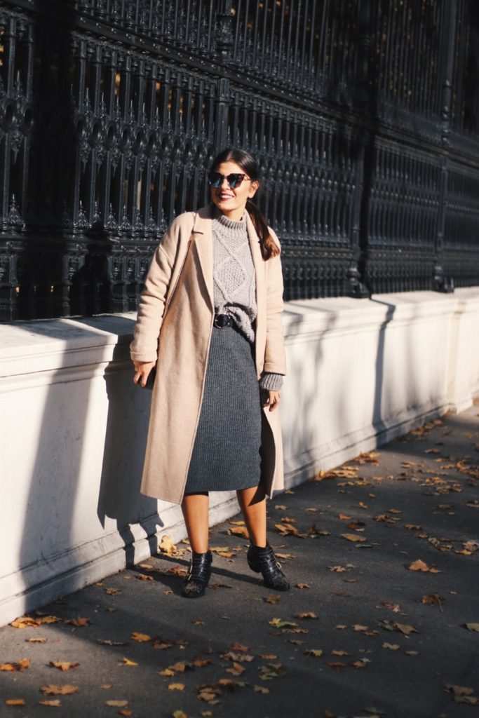 Layering Look with Knitted Midi Dress - fashionnes